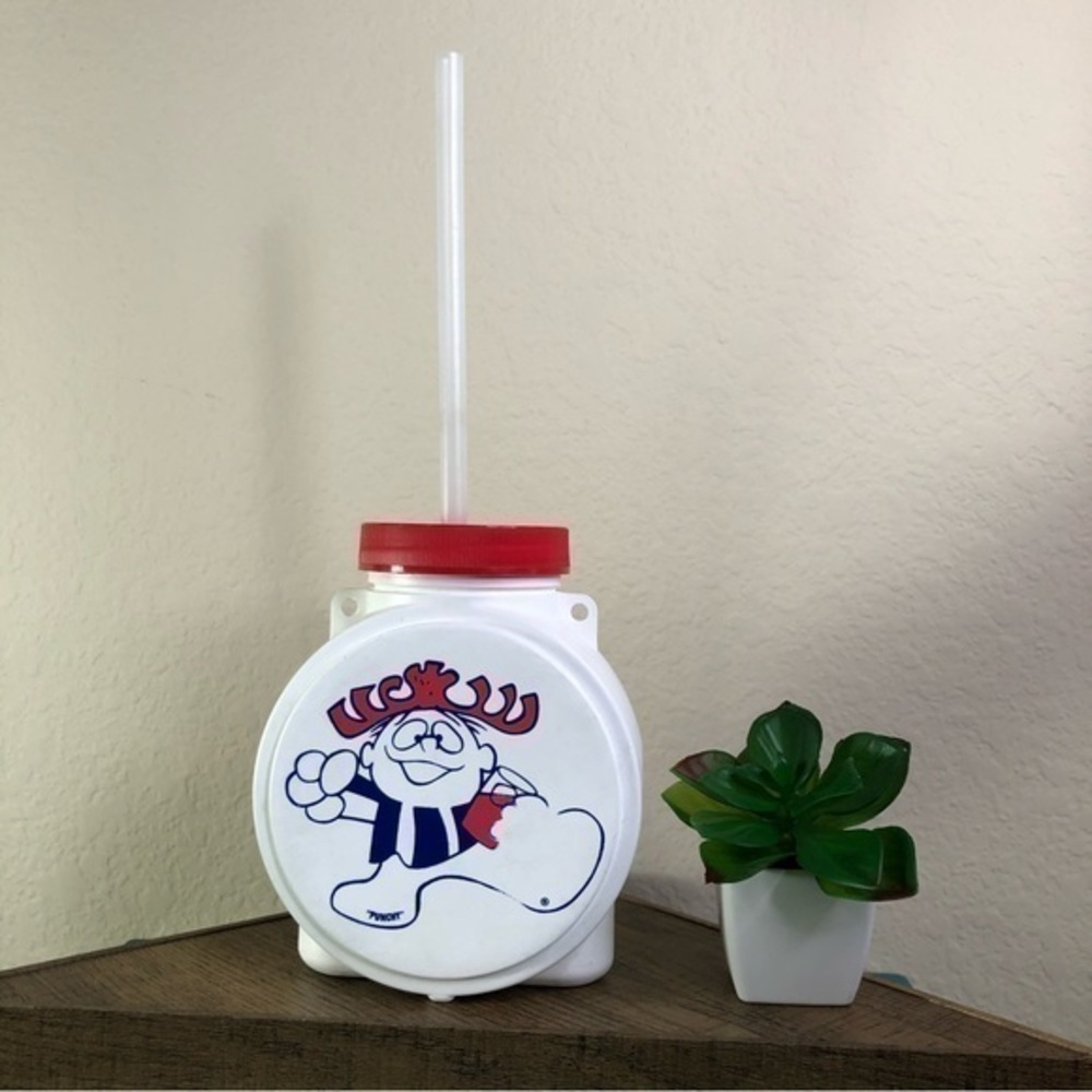 Hawaiian Punch Water Bottle With Straw Punchy Graphic Promotional Vintage